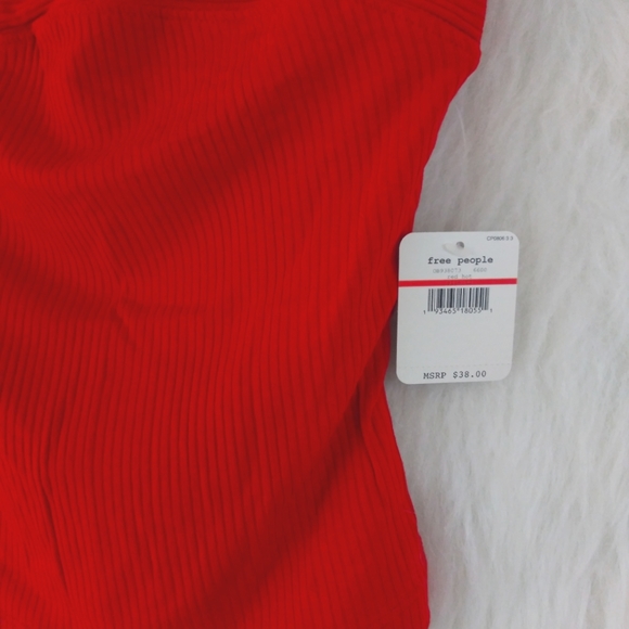 Intimately Free People Red Strapless Crop Top XS - Picture 6 of 7